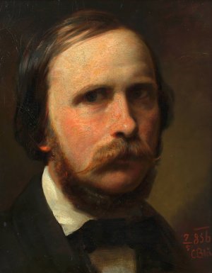 Selbstbildnis Karl Blaas by Karl Von Blaas Oil Painting