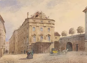 Kartnertortheater by Karl Wenzel Zajicek Oil Painting
