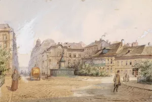Platz by Karl Wenzel Zajicek Oil Painting