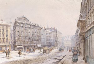 Wien Graben Oil painting by Karl Wenzel Zajicek