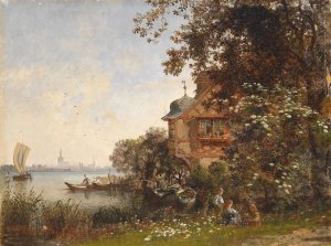 Blick auf Konstanz by Karl Weysser Oil Painting