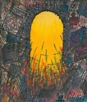 5 Uhr by Karl Wiener Oil Painting