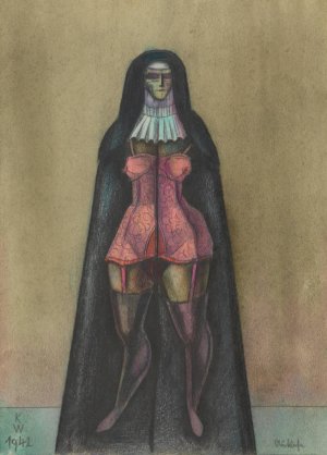 Askese by Karl Wiener Oil Painting