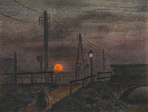 Aufgehender Mond by Karl Wiener Oil Painting