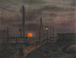 Aufgehender Mond by Karl Wiener Oil Painting