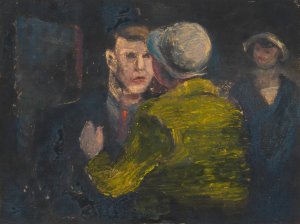 Auseinandersetzung by Karl Wiener Oil Painting