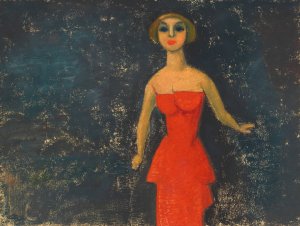 Bez.; Halbwelt by Karl Wiener Oil Painting