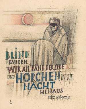 Blind kauern wir am Rand der Erde by Karl Wiener Oil Painting