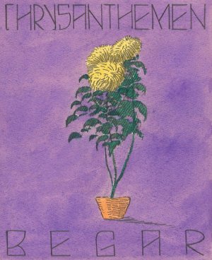 Chrysanthemen Begar by Karl Wiener Oil Painting