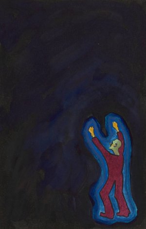 Das Dunkel by Karl Wiener Oil Painting
