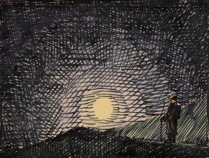 Der alte Wanderer by Karl Wiener Oil Painting