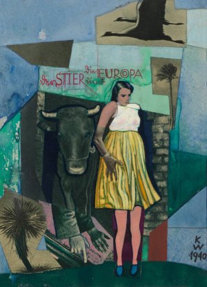 Der Stier und die Europa by Karl Wiener Oil Painting