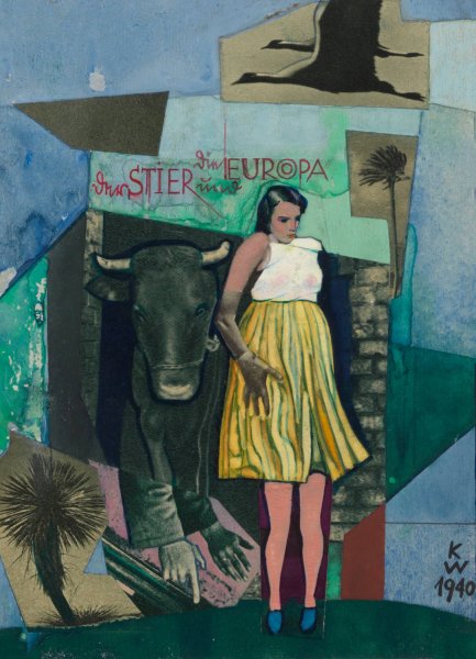 Der Stier und die Europa  by Karl Wiener - Hand-Painted Oil Painting Reproduction