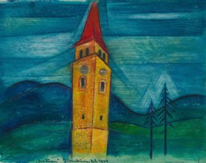 Der Turm by Karl Wiener Oil Painting
