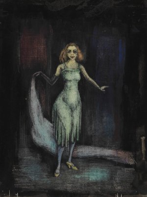 Die Grune - als Filmdiva by Karl Wiener Oil Painting