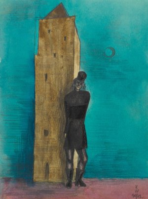 Die Witwe by Karl Wiener Oil Painting