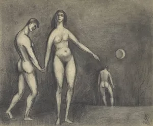 Eifersucht by Karl Wiener Oil Painting