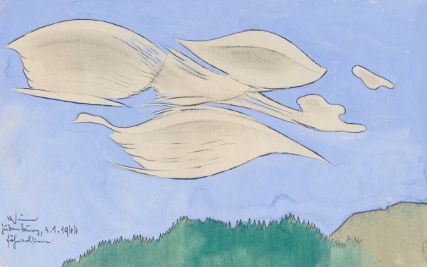 Fohnwolken  by Karl Wiener - Hand-Painted Oil Painting Reproduction