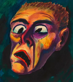Gesicht by Karl Wiener Oil Painting