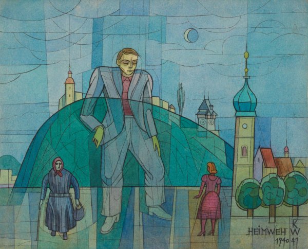 Heimweh  by Karl Wiener - Hand-Painted Oil Painting Reproduction