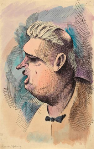 Herr von Schleimig by Karl Wiener Oil Painting
