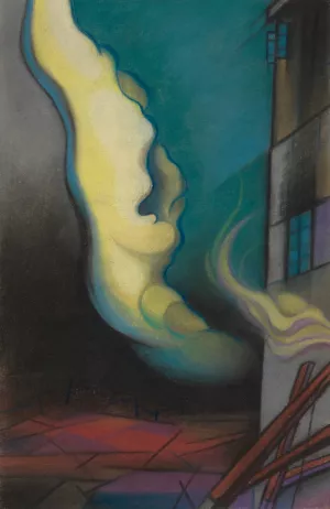 II. Weltkrieg by Karl Wiener Oil Painting