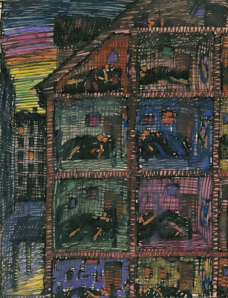 Im Hotel zur Nachtigall  by Karl Wiener - Hand-Painted Oil Painting Reproduction