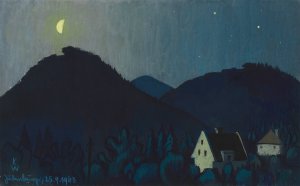 Judenburg bei Nacht by Karl Wiener Oil Painting