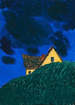 Komposition aus 'Pflaster und Wiese' XIX by Karl Wiener Oil Painting