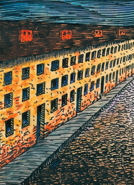 Main Product Photo of Komposition aus 'Pflaster und Wiese' XVI  Painting by Karl Wiener