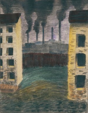 Komposition aus 'Pflaster und Wiese' XXIII by Karl Wiener Oil Painting