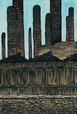 Kopfstudie, aus; 'Profile', 10 Blatter, Graz XIV by Karl Wiener Oil Painting