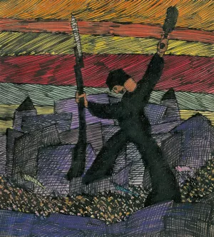 Krieg by Karl Wiener Oil Painting