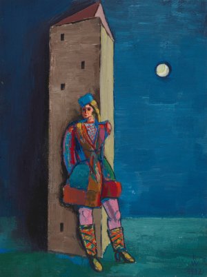 Kriegerwitwe by Karl Wiener Oil Painting