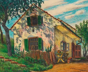 Kuchenhaus Hundsdorf Oil painting by Karl Wiener