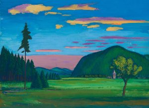 Landschaft III by Karl Wiener Oil Painting