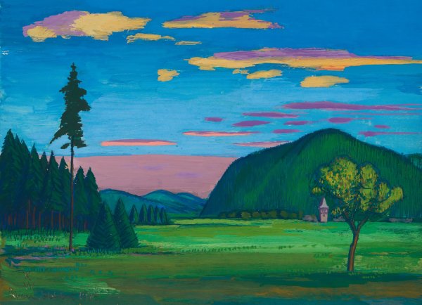 Landschaft III  by Karl Wiener - Hand-Painted Oil Painting Reproduction