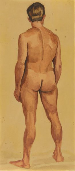 Mannlicher Akt VII by Karl Wiener Oil Painting
