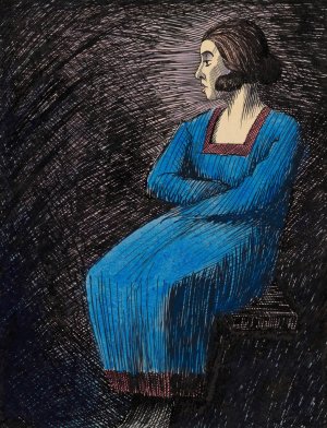 Melancholie by Karl Wiener Oil Painting