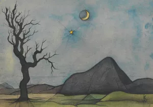 Mond und Venus by Karl Wiener Oil Painting