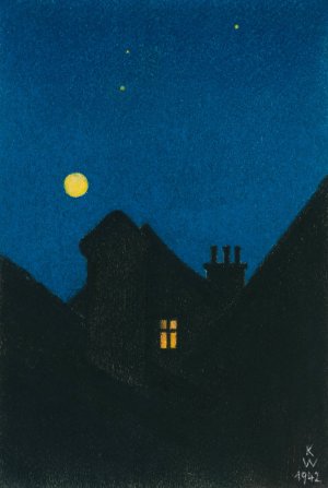 Mondnacht by Karl Wiener Oil Painting