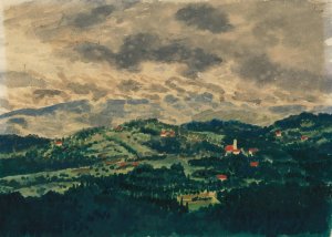 Naturstudie L by Karl Wiener Oil Painting