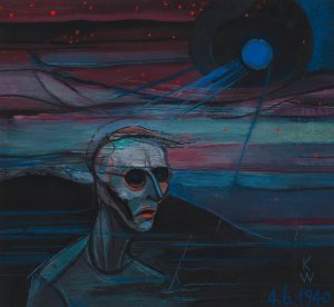 Ohne Titel; aus; 'Die 150 Blatter' II by Karl Wiener Oil Painting