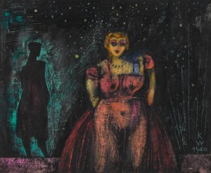 Ohne Titel; aus; 'Die 150 Blatter' XI by Karl Wiener Oil Painting