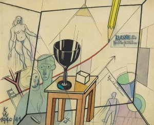 Ohne Titel; aus; 'Die 150 Blatter' XIV by Karl Wiener Oil Painting