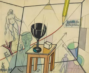 Ohne Titel; aus; 'Die 150 Blatter' XIV Oil painting by Karl Wiener