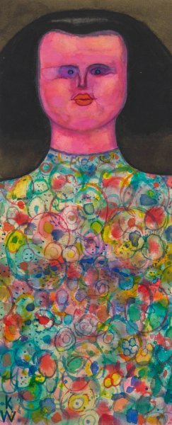 Ohne Titel; aus; 'Die 150 Blatter' XIX by Karl Wiener Oil Painting