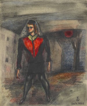 Ohne Titel; aus; 'Die 150 Blatter' XVII by Karl Wiener Oil Painting
