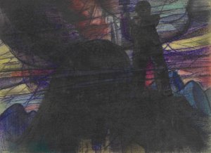 Ohne Titel; aus; 'Die 150 Blatter' XXII by Karl Wiener Oil Painting