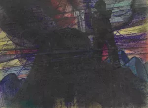 Ohne Titel; aus; 'Die 150 Blatter' XXII by Karl Wiener Oil Painting